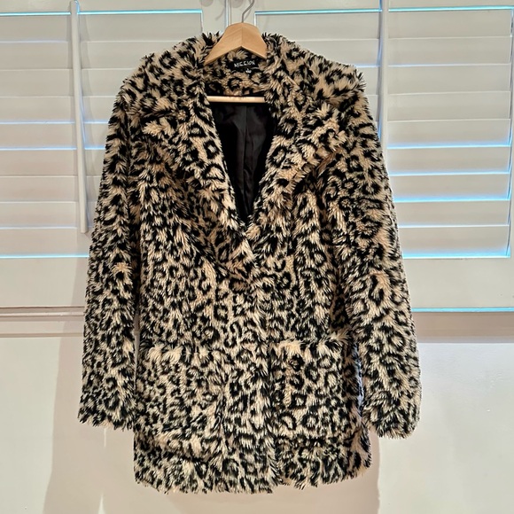 Leopard Print Fluffy Teddy Coat - Picture 2 of 6